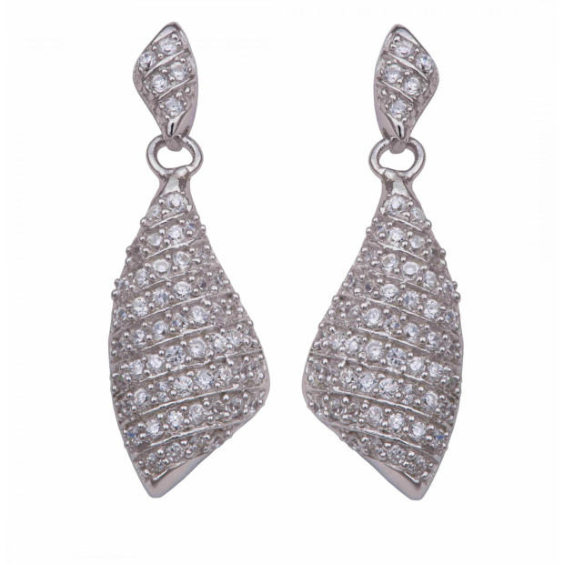 Orphelia Orphelia® Women's Sterling Silver Set: Chain-Pendant + Earrings - Silver SET-5884