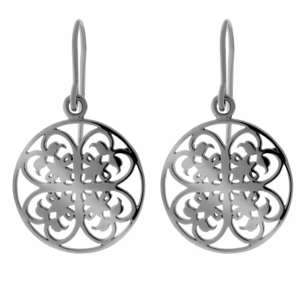 Orphelia Orphelia® Women's Sterling Silver Set: Chain-Pendant + Earrings - Black SET-6035/3