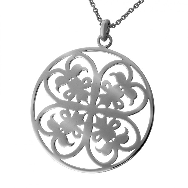 Orphelia Orphelia® Women's Sterling Silver Set: Chain-Pendant + Earrings - Black SET-6035/3