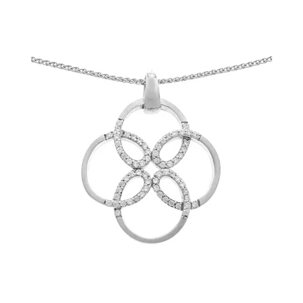 Orphelia Orphelia® Women's Sterling Silver Set: Chain-Pendant + Earrings - Silver SET-6085