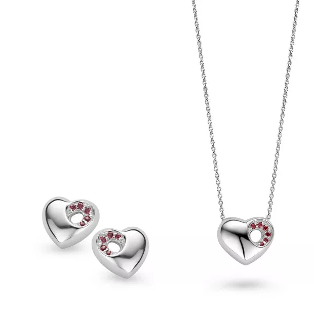 orphelia Orphelia® Women's Sterling Silver Set: Chain-Pendant + Earrings - Silver SET-5020