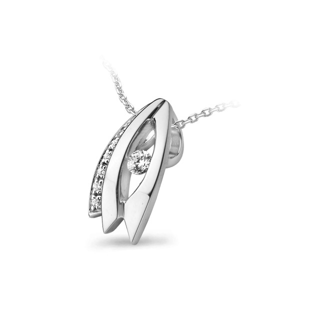 Orphelia Orphelia® Women's Sterling Silver Set: Chain-Pendant + Earrings - Silver SET-5040