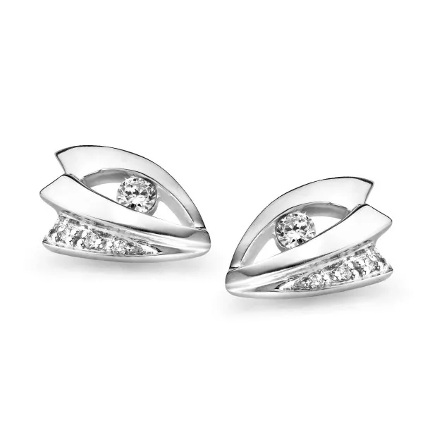 Orphelia Orphelia® Women's Sterling Silver Set: Chain-Pendant + Earrings - Silver SET-5040