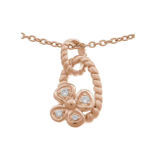 Orphelia Orphelia® Women's Sterling Silver Set: Chain-Pendant + Earrings - Rose SET-6020/1