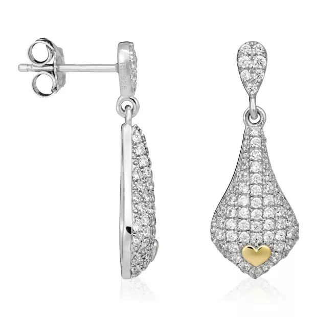 Orphelia Orphelia® Women's Sterling Silver Set: Chain-Pendant + Earrings - Silver SET-5220