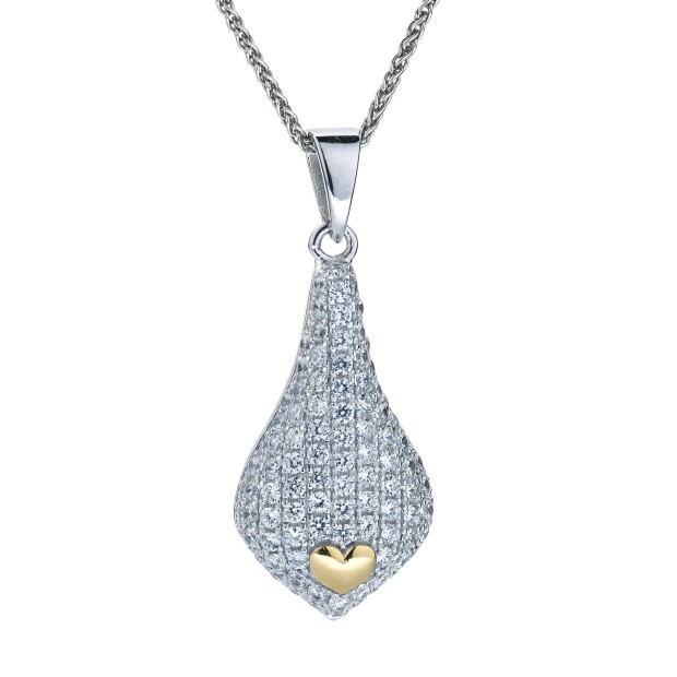 Orphelia Orphelia® Women's Sterling Silver Set: Chain-Pendant + Earrings - Silver SET-5220