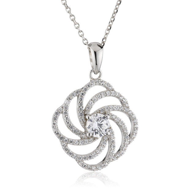 Orphelia Orphelia® Women's Sterling Silver Set: Chain-Pendant + Earrings - Silver SET-5178