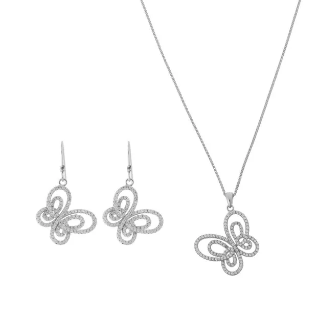 orphelia Orphelia® Women's Sterling Silver Set: Chain-Pendant + Earrings - Silver SET-5264