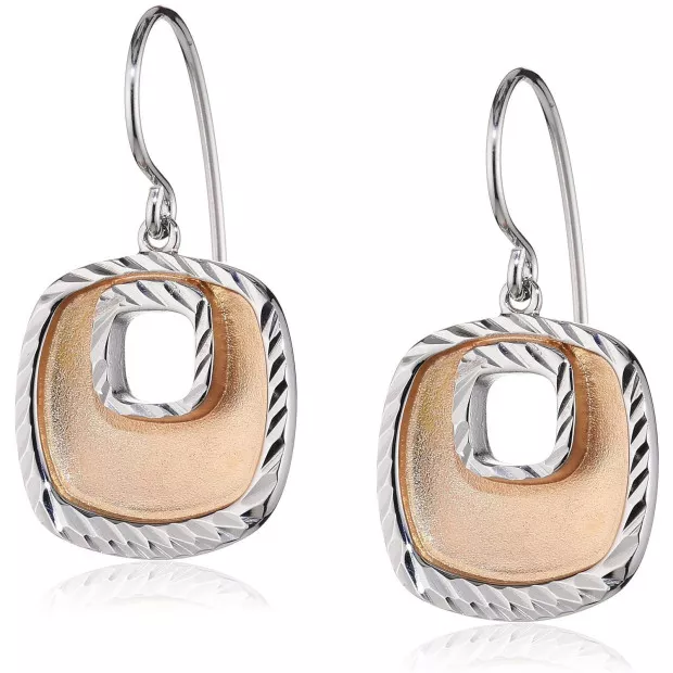 Orphelia Orphelia® Women's Sterling Silver Set: Chain-Pendant + Earrings - Silver/Rose SET-5188