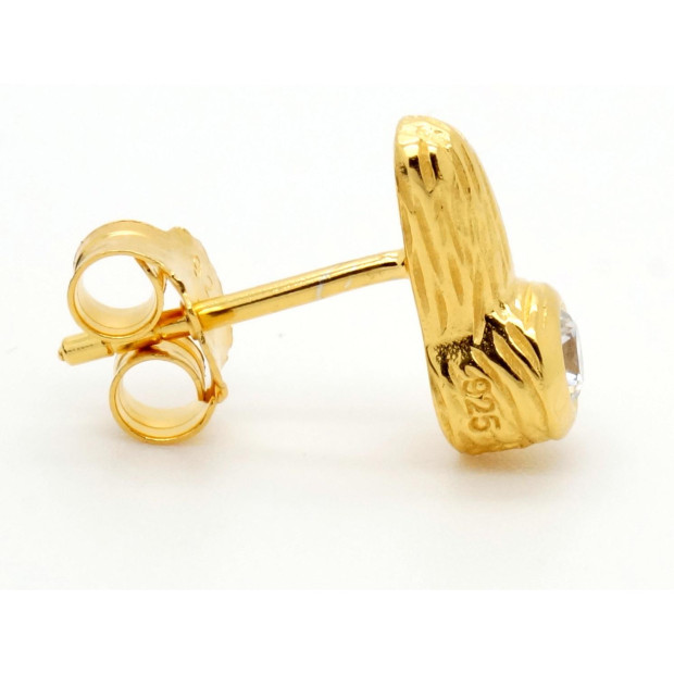 Orphelia Orphelia® Women's Sterling Silver Stud Earrings - Gold ZO-6025/2