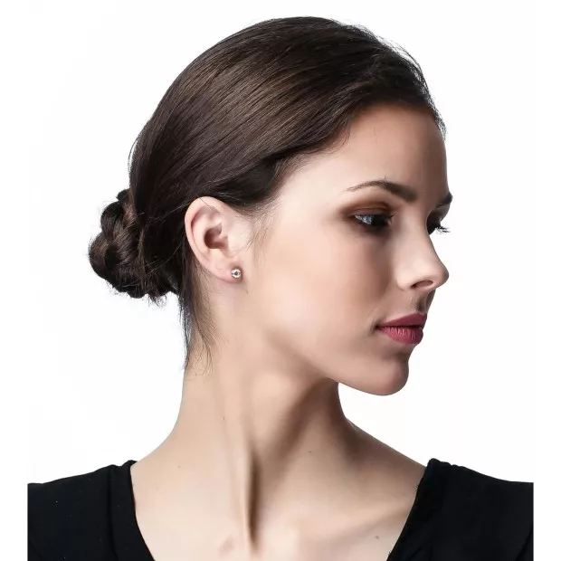 Orphelia Orphelia® Women's Sterling Silver Stud Earrings - Rose ZO-6079/1