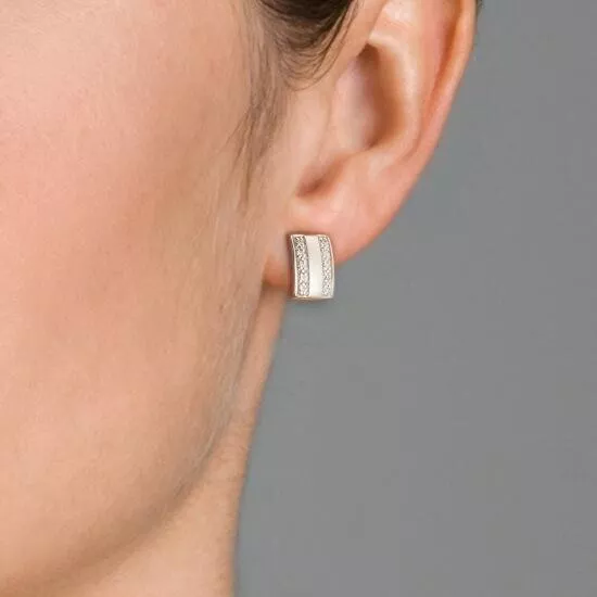 Orphelia Orphelia® Women's Sterling Silver Stud Earrings - Silver ZO-5913