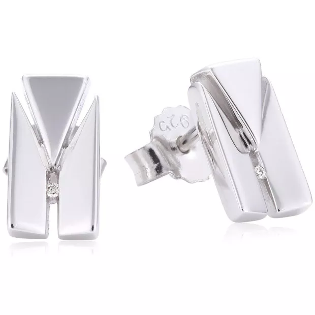 orphelia Orphelia® Women's Sterling Silver Stud Earrings - Silver ZO-5681