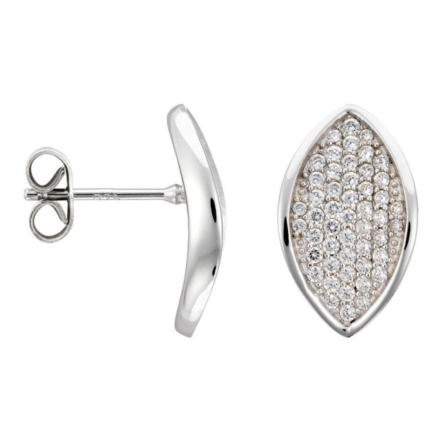 Orphelia Orphelia® Women's Sterling Silver Stud Earrings - Silver ZO-5940