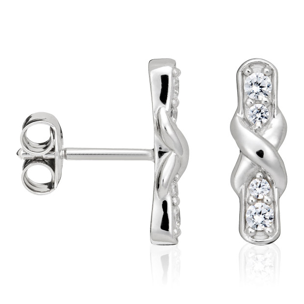Orphelia Orphelia® Women's Sterling Silver Stud Earrings - Silver ZO-5128