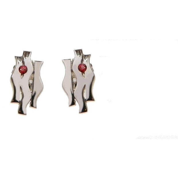 Orphelia Orphelia® Women's Sterling Silver Stud Earrings - Silver ZO-5664
