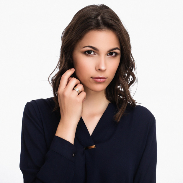 Orphelia Orphelia® Women's Three-Tone 14C Ring - Gold/Silver/Rose RD-33404