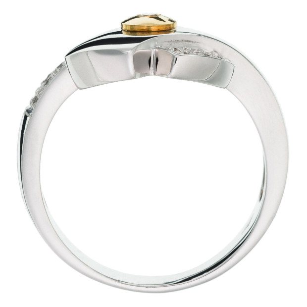 Orphelia Orphelia® Women's Two-Tone 18C Ring - Silver/Gold RD-33012