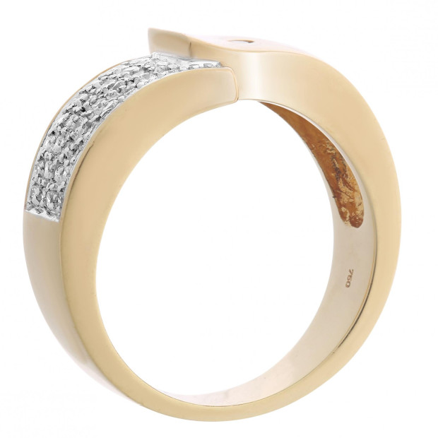 Orphelia Orphelia® Women's Two-Tone 18C Ring - Silver/Gold RD-33067
