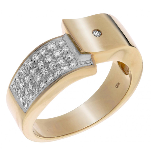 orphelia Orphelia® Women's Two-Tone 18C Ring - Silver/Gold RD-33067