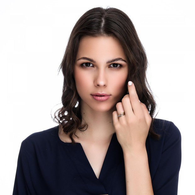 Orphelia Orphelia® Women's Two-Tone 18C Ring - Silver/Gold RD-33362