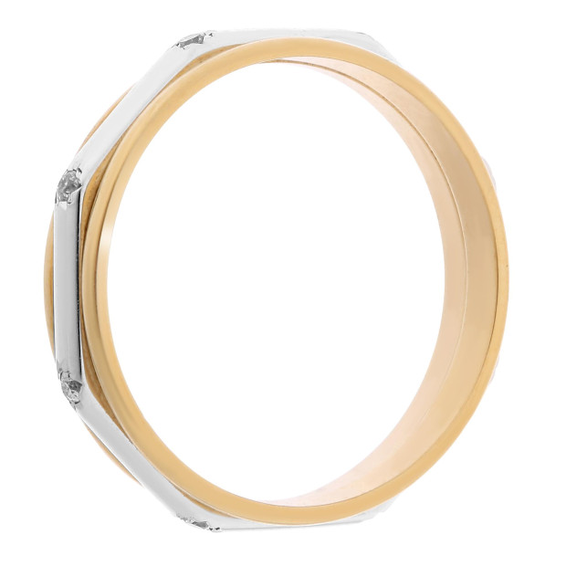 Orphelia Orphelia® Women's Two-Tone 18C Ring - Silver/Gold RD-3015