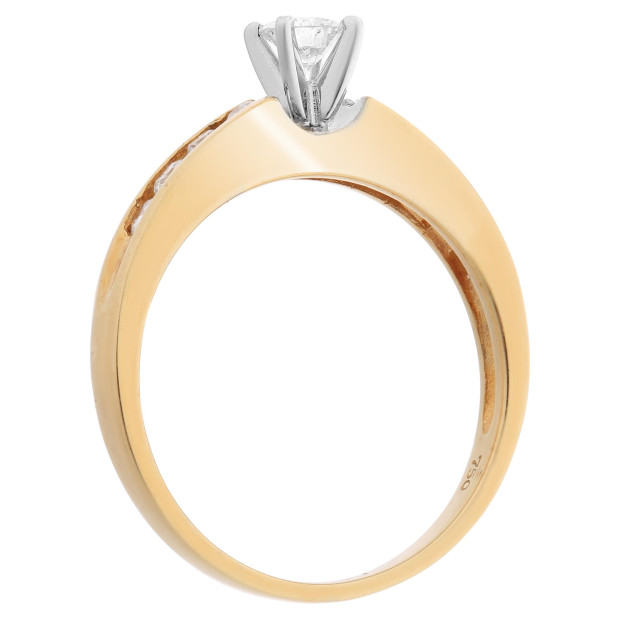 Orphelia Orphelia® Women's Two-Tone 18C Ring - Silver/Gold RD-3716