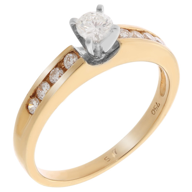 orphelia Orphelia® Women's Two-Tone 18C Ring - Silver/Gold RD-3716