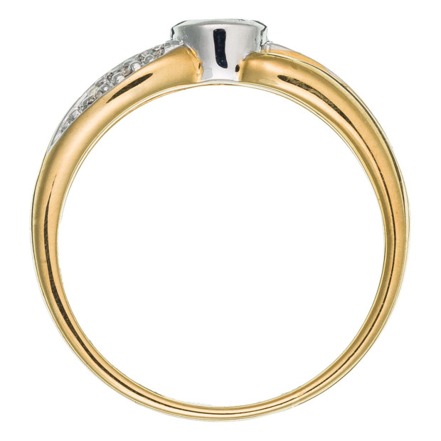 Orphelia Orphelia® Women's Two-Tone 18C Ring - Silver/Gold RD-3715