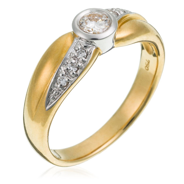 orphelia Orphelia® Women's Two-Tone 18C Ring - Silver/Gold RD-3715