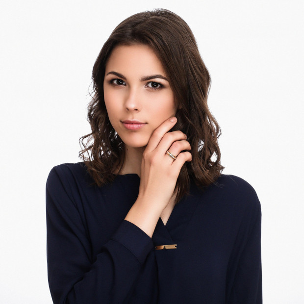 Orphelia Orphelia® Women's Two-Tone 18C Ring - Silver/Gold RD-3071