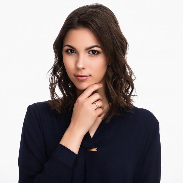 Orphelia Orphelia® Women's Two-Tone 18C Ring - Silver/Gold RD-33402