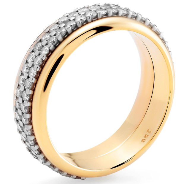 Orphelia Orphelia® Women's Two-Tone 18C Ring - Silver/Gold RD-3016