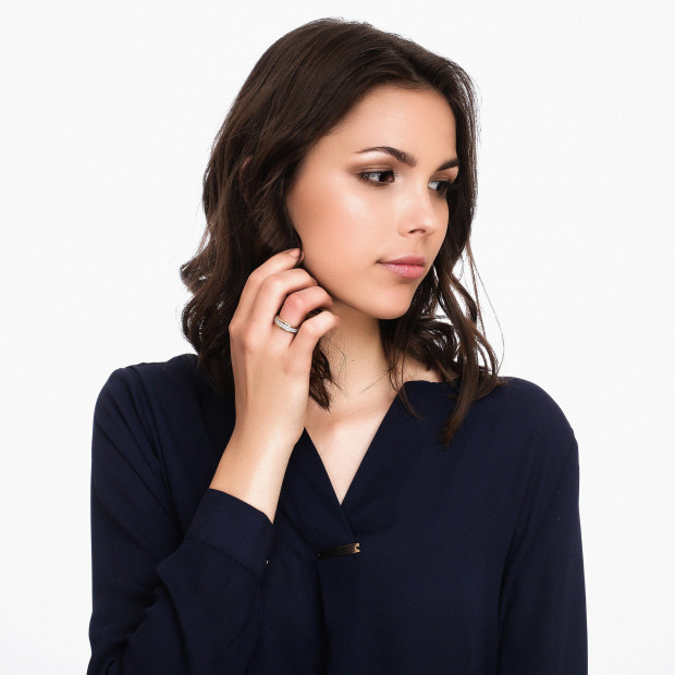 Orphelia Orphelia® Women's Two-Tone 18C Ring - Silver/Gold RD-3016