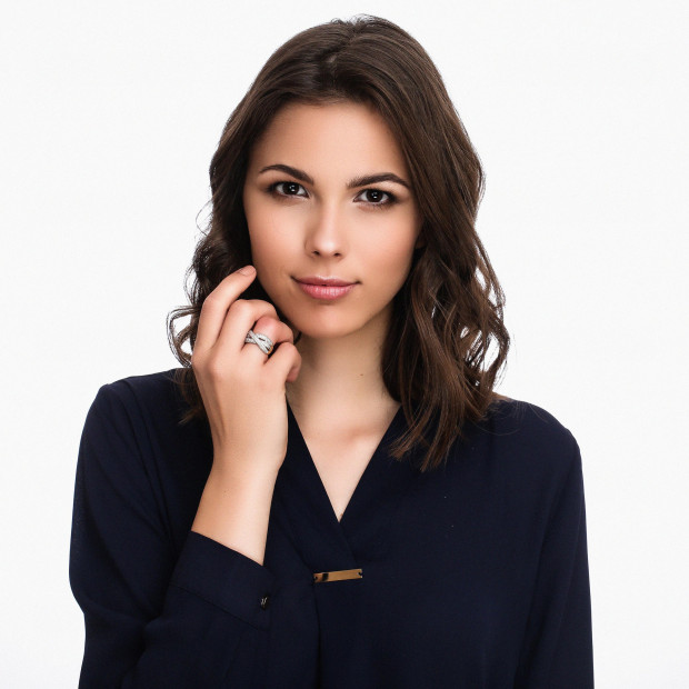 Orphelia Orphelia® Women's Two-Tone 18C Ring - Silver/Gold RD-3718