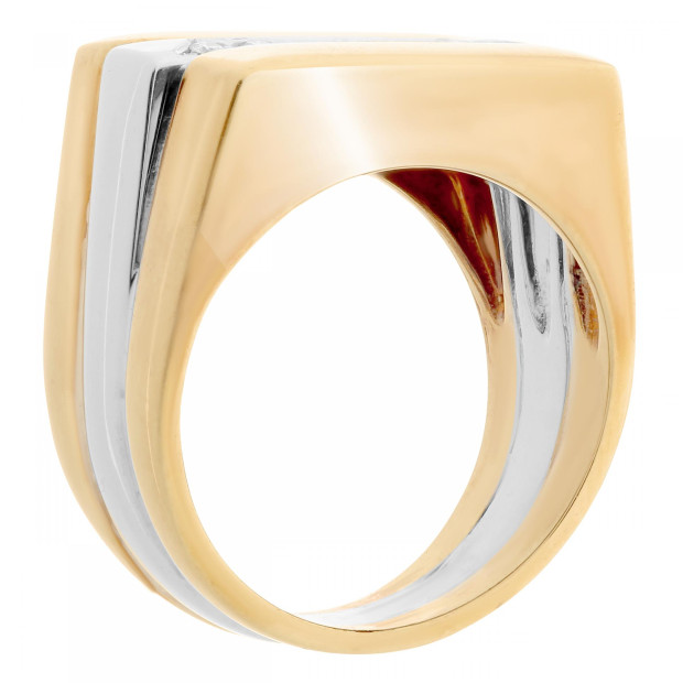 Orphelia Orphelia® Women's Two-Tone 18C Ring - Silver/Gold RD-33017