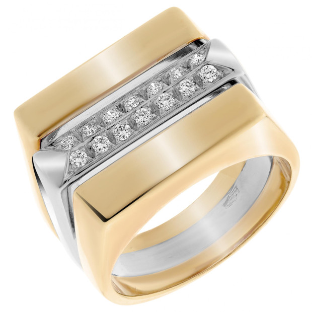 orphelia Orphelia® Women's Two-Tone 18C Ring - Silver/Gold RD-33017