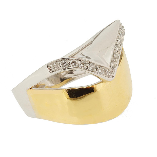 Orphelia Orphelia® Women's Two-Tone 18C Ring - Silver/Gold RD-33018