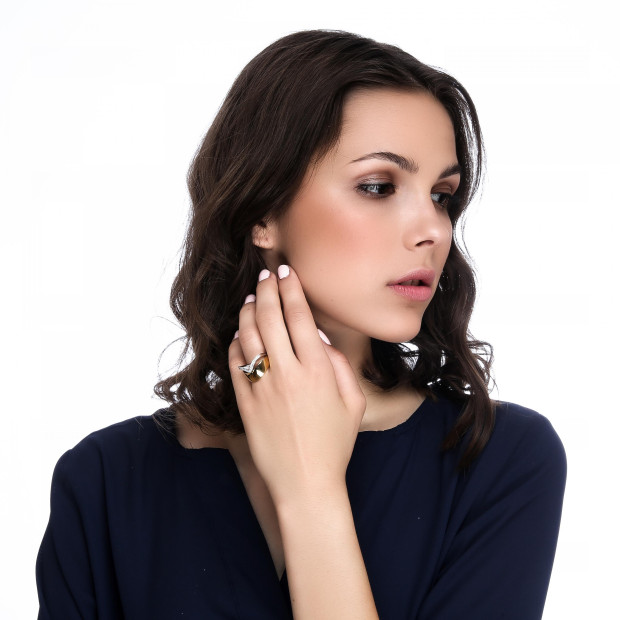 Orphelia Orphelia® Women's Two-Tone 18C Ring - Silver/Gold RD-33018