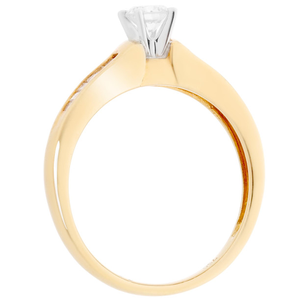 Orphelia Orphelia® Women's Two-Tone 18C Ring - Silver/Gold RD-3540