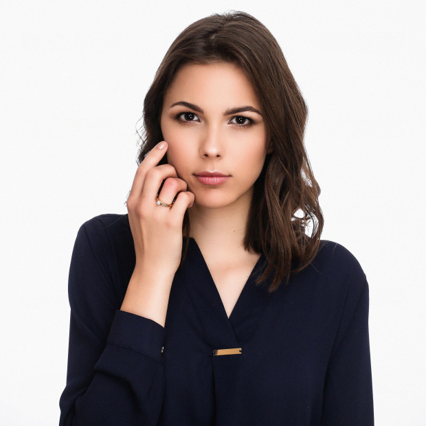 Orphelia Orphelia® Women's Two-Tone 18C Ring - Silver/Gold RD-3540