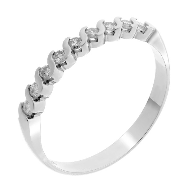 orphelia Orphelia® Women's Whitegold 18C Ring - Silver RD-3011/1