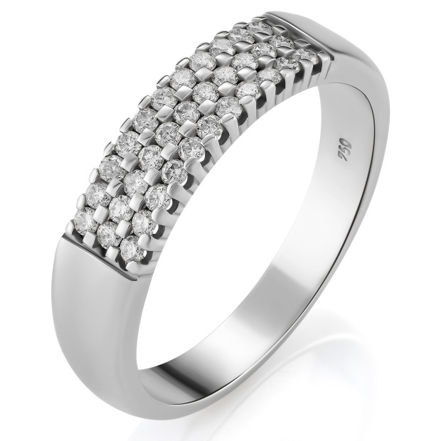 orphelia Orphelia® Women's Whitegold 18C Ring - Silver RD-3014/1