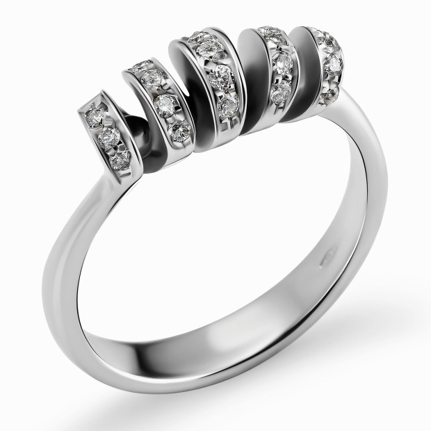 orphelia Orphelia® Women's Whitegold 18C Ring - Silver RD-3200