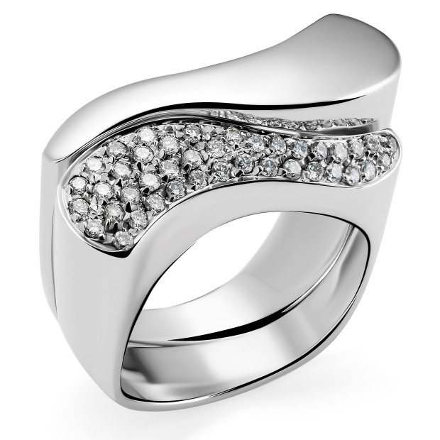 orphelia Orphelia® Women's Whitegold 18C Ring - Silver RD-3230