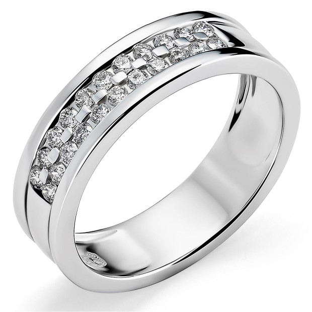 orphelia Orphelia® Women's Whitegold 18C Ring - Silver RD-3253