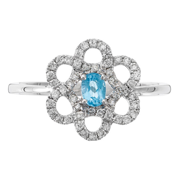 Orphelia Orphelia® Women's Whitegold 18C Ring - Silver RD-3212