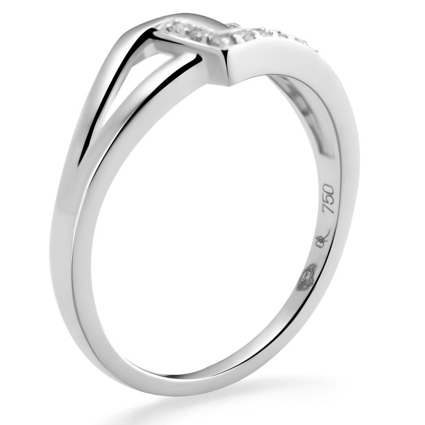 Orphelia Orphelia® Women's Whitegold 18C Ring - Silver RD-3222