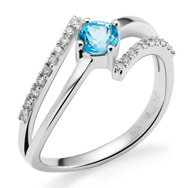 orphelia Orphelia® Women's Whitegold 18C Ring - Silver RD-3259