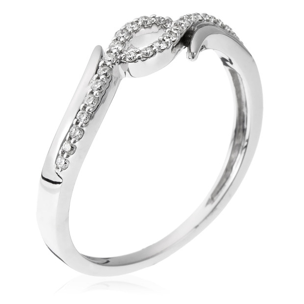 Orphelia Orphelia® Women's Whitegold 18C Ring - Silver RD-3221